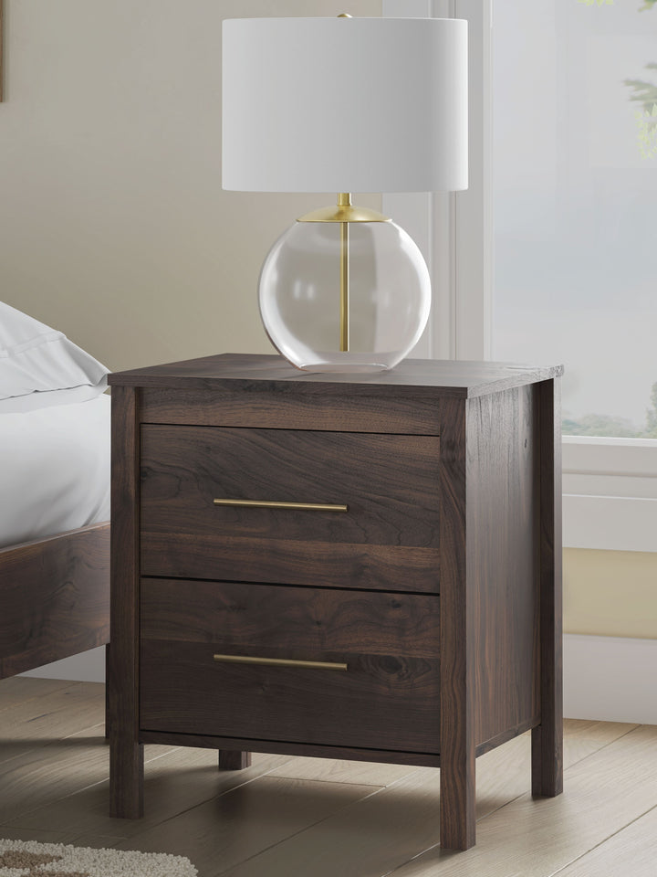 Calverson - Two Drawer Night Stand - Mocha