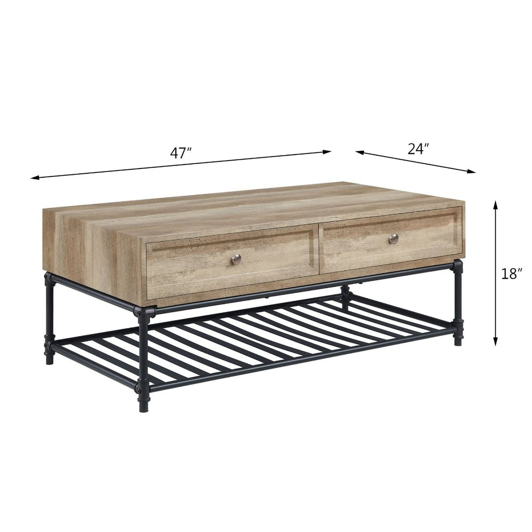 Brantley II - Coffee Table - Oak & Sandy Black