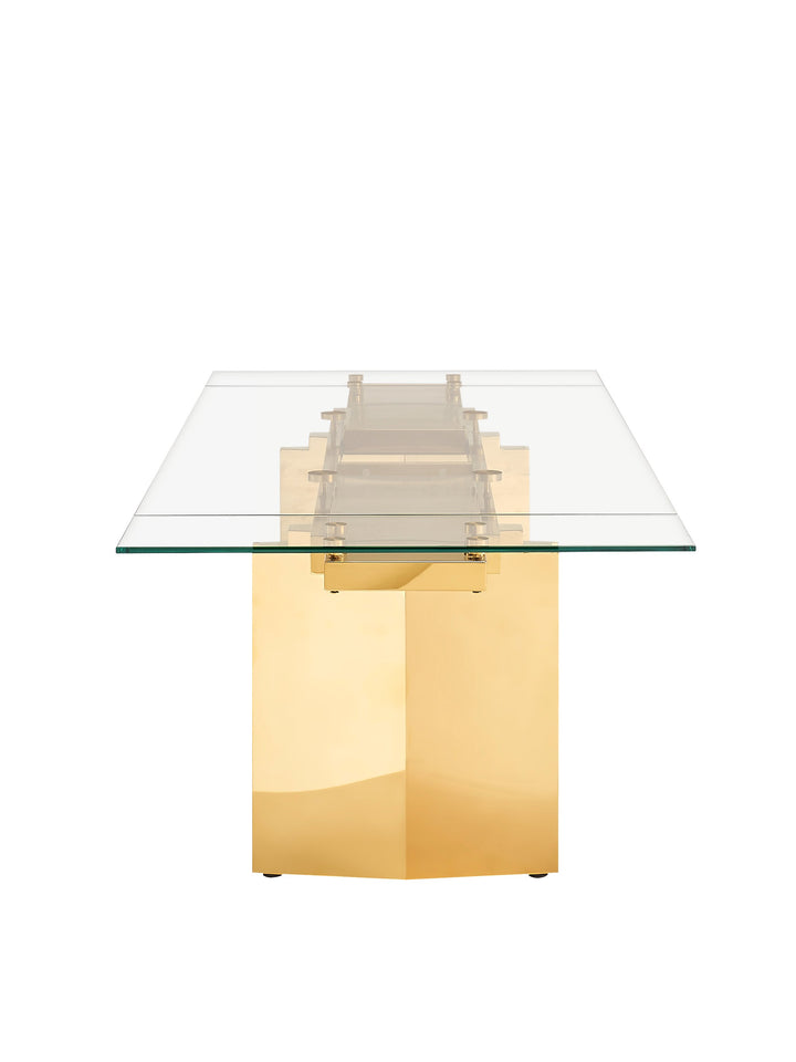 Nassim - Glam Glass Extendable Dining Table