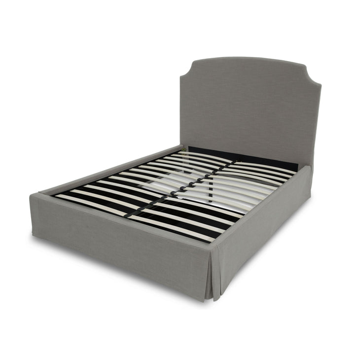 Modus Furniture Cbc3J45 Laurel Upholsteredskirted Storage Panel Bed In Wheat