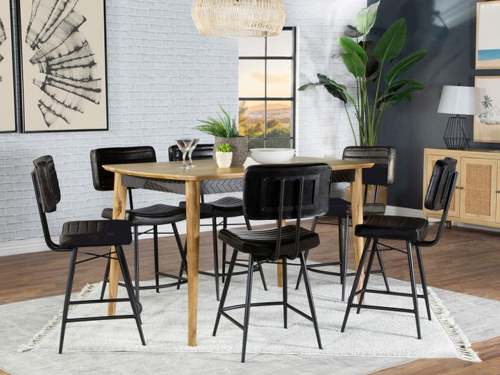 Coaster Furniture Partridge - 7 Piece Counter Dining Set - Sheesham And Espresso