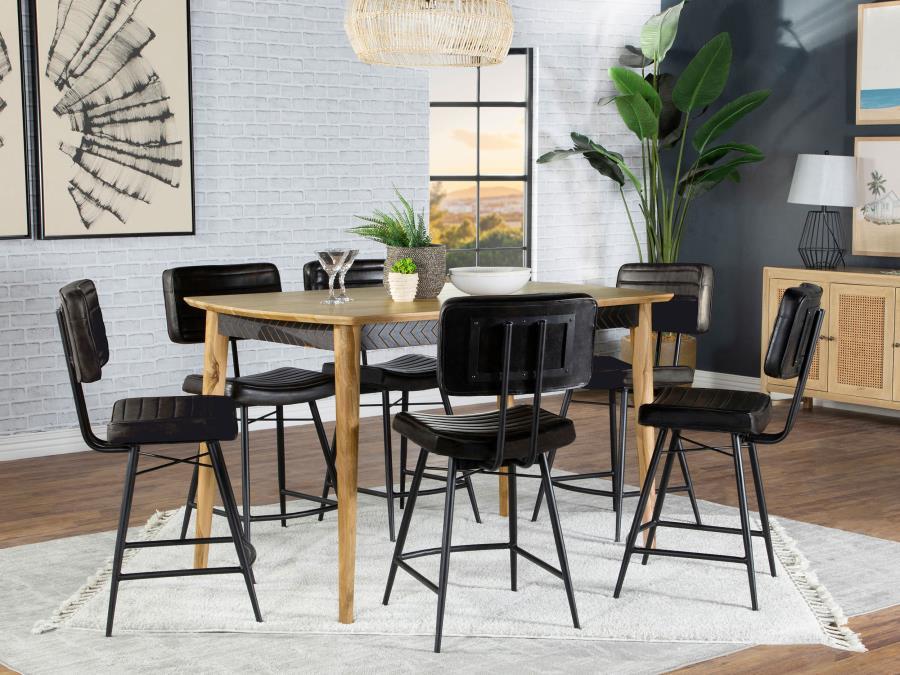 Coaster Furniture Partridge - 7 Piece Counter Dining Set - Sheesham And Espresso
