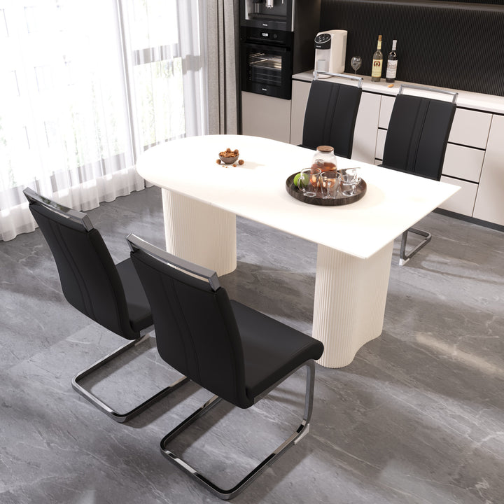 medieval-modern-black-dining-table-set-5-piece