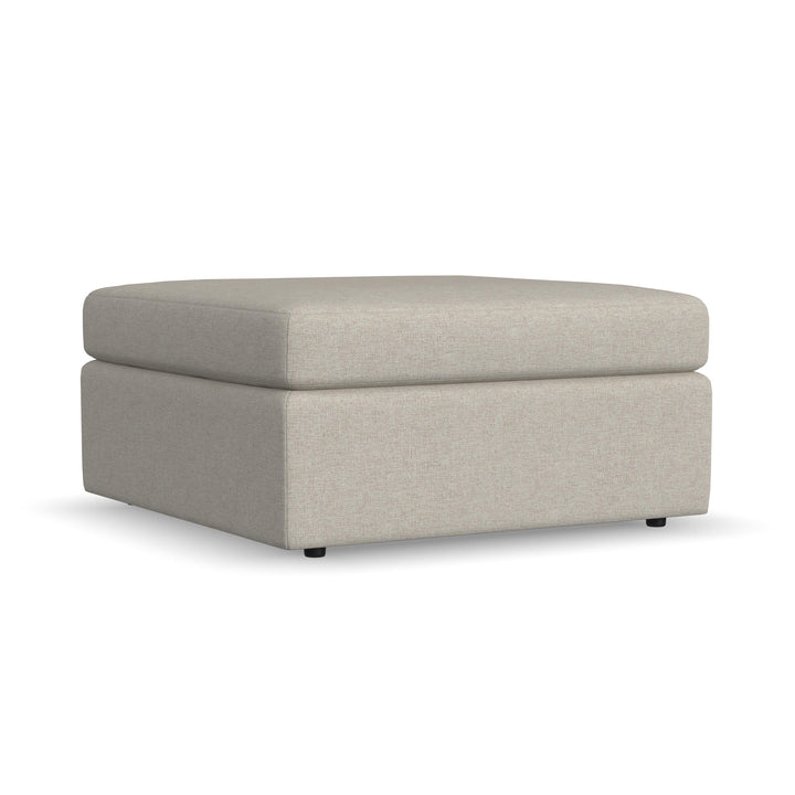 Sky  Stationary Square Cocktail Ottoman  Light Gray
