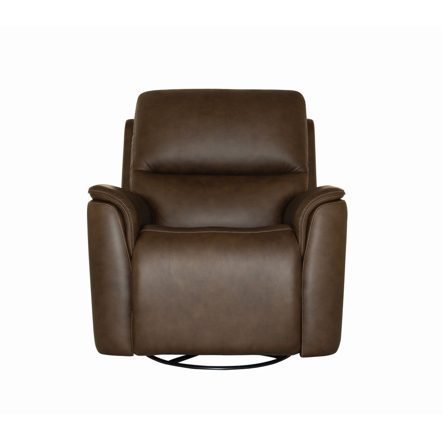 Flexsteel 1041-53P5-94671 Henry  Power Swivel Gliding Recliner With Power Headrest, Lumbar, Heat & Massage  Burnt Umber