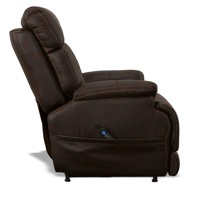 Clive Fabric Power Lift Recliner with Power Headrest &amp; Lumbar in Clove