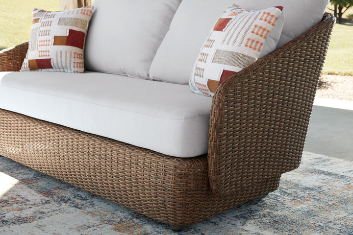 Double Point - Loveseat, Swivel Chairs Set (Set of 3) - Beige