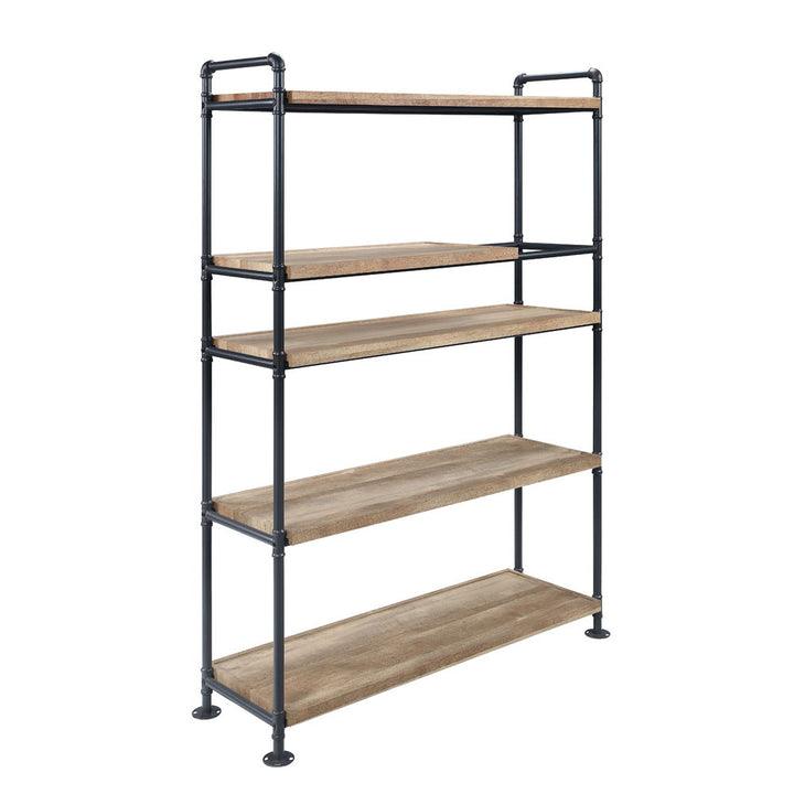 Brantley - 65" Bookshelf - Oak & Sandy Black