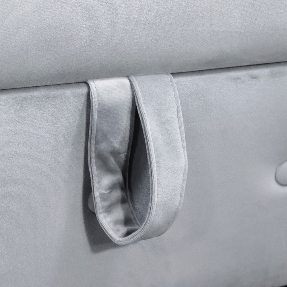 grey-velvet-lounge-chaise-with-storage-pillow-modern-upholstered-rolled-arm