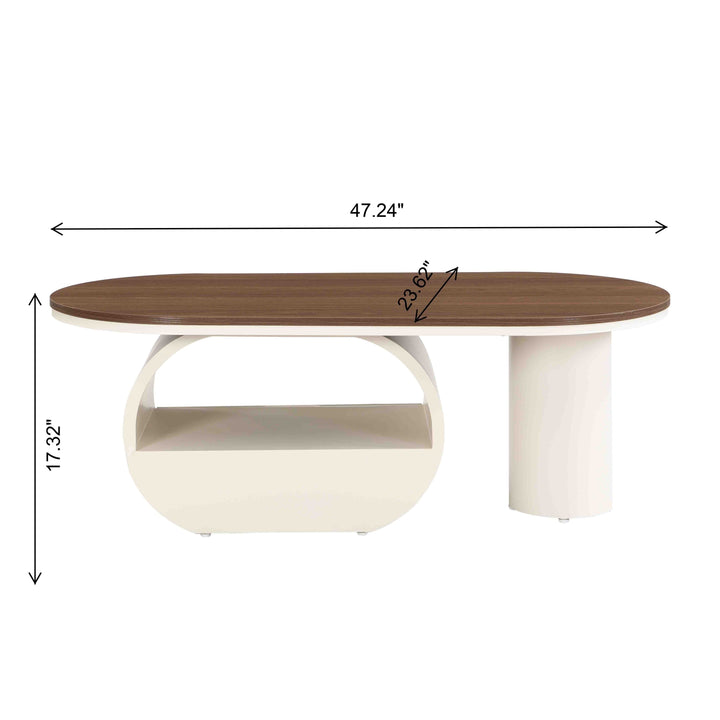 luxury-oval-coffee-table-with-storage-drawer-white-metal-center-table