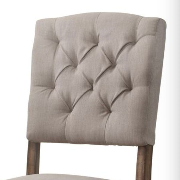 Bernard - Weathered Side Chair (Set of 2) - Beige / Oak