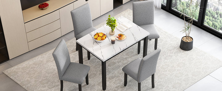 5-piece-modern-marble-dining-table-set-with-upholstered-chairs-white-light-gray-black