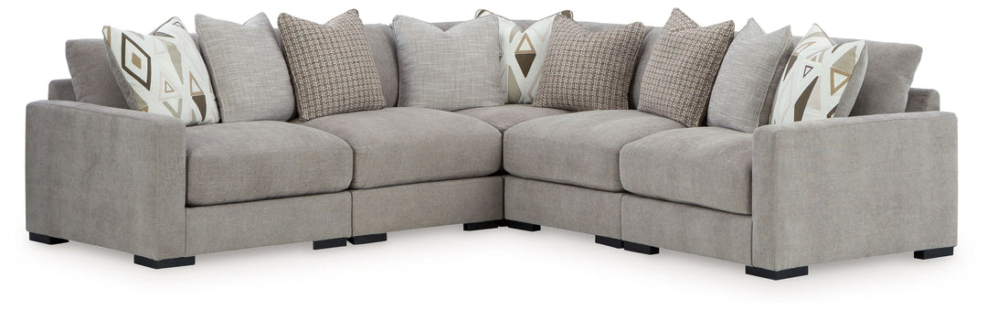 Aslan Court - 5-Piece Sectional - Pebble by Ashley Furniture product image