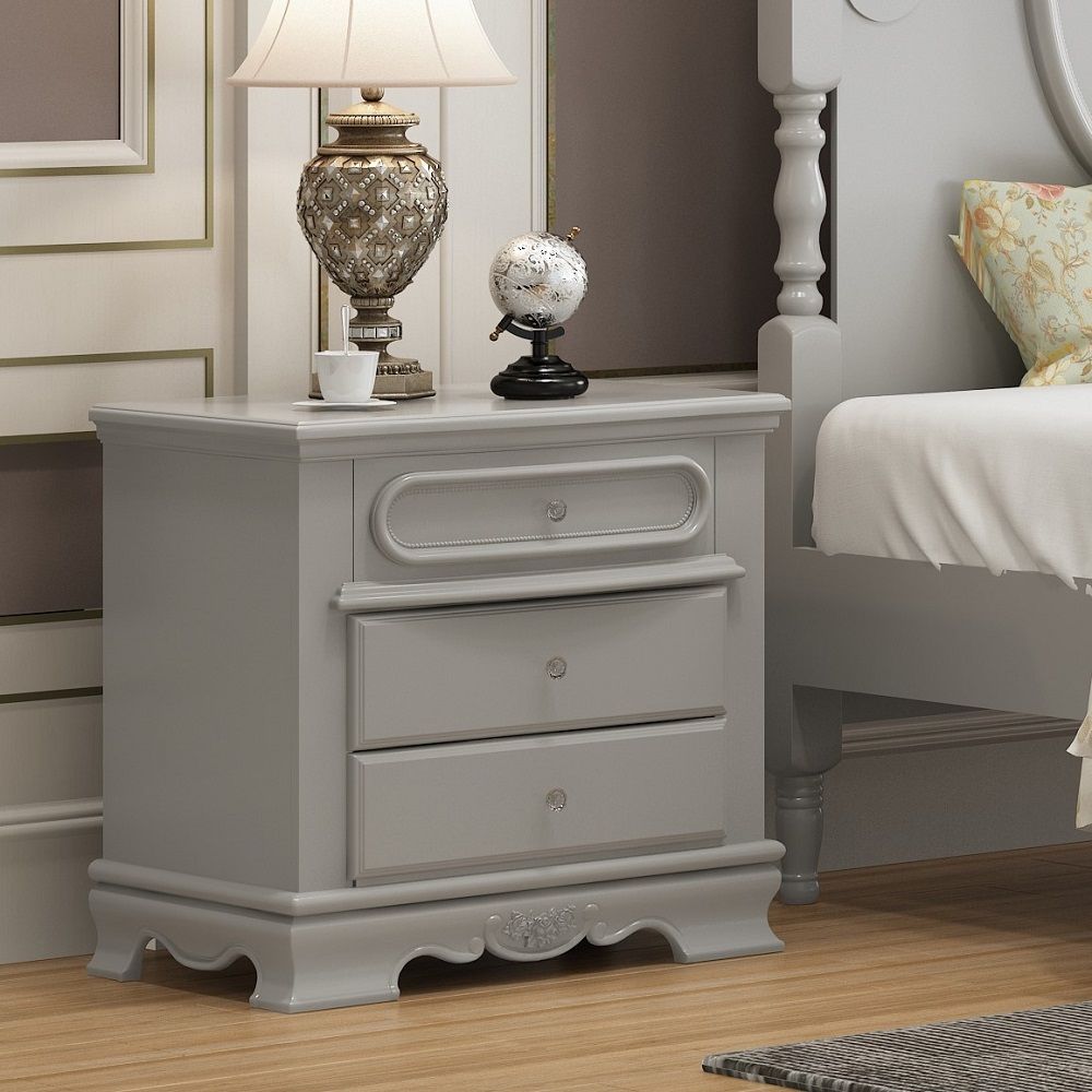 Flora - Nightstand - Gray