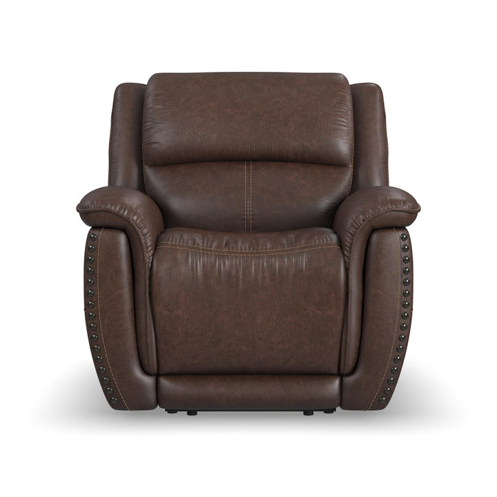 Beau Fabric Power Recliner with Power Headrest in Sable