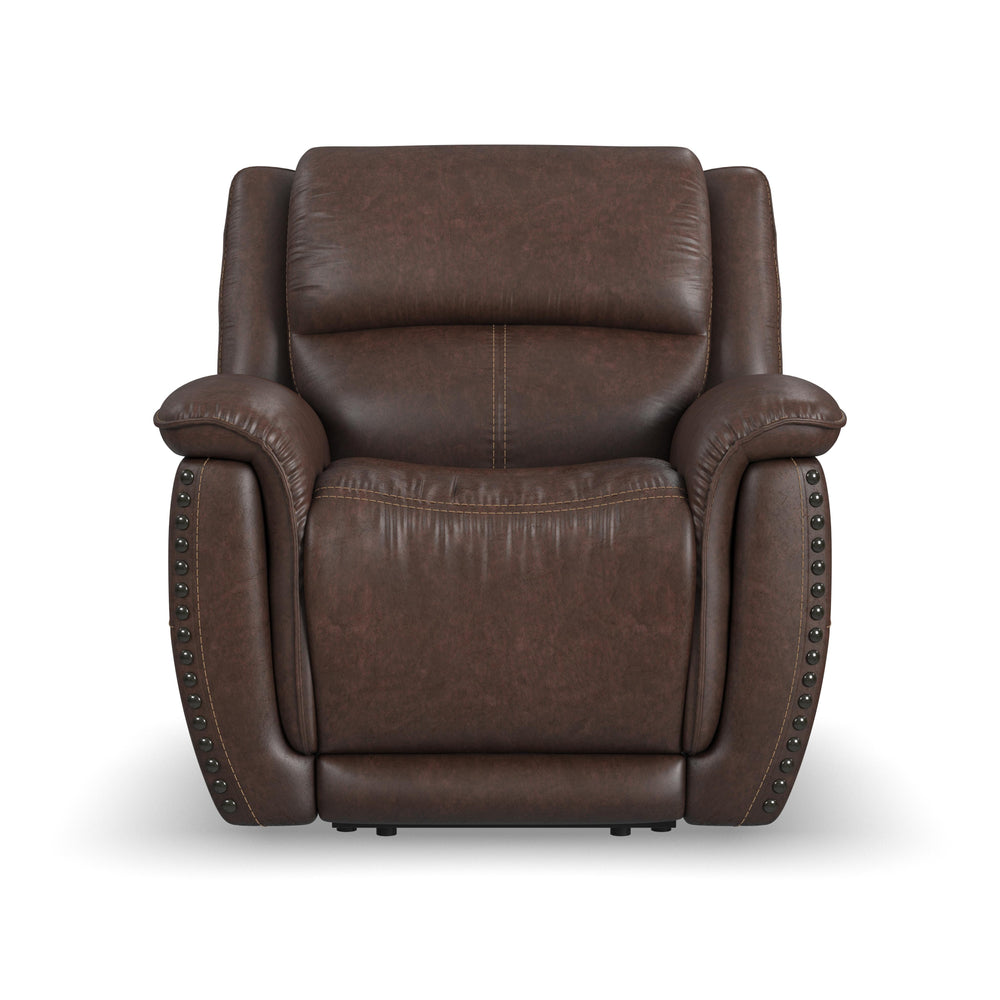 Beau Fabric Power Recliner with Power Headrest in Sable