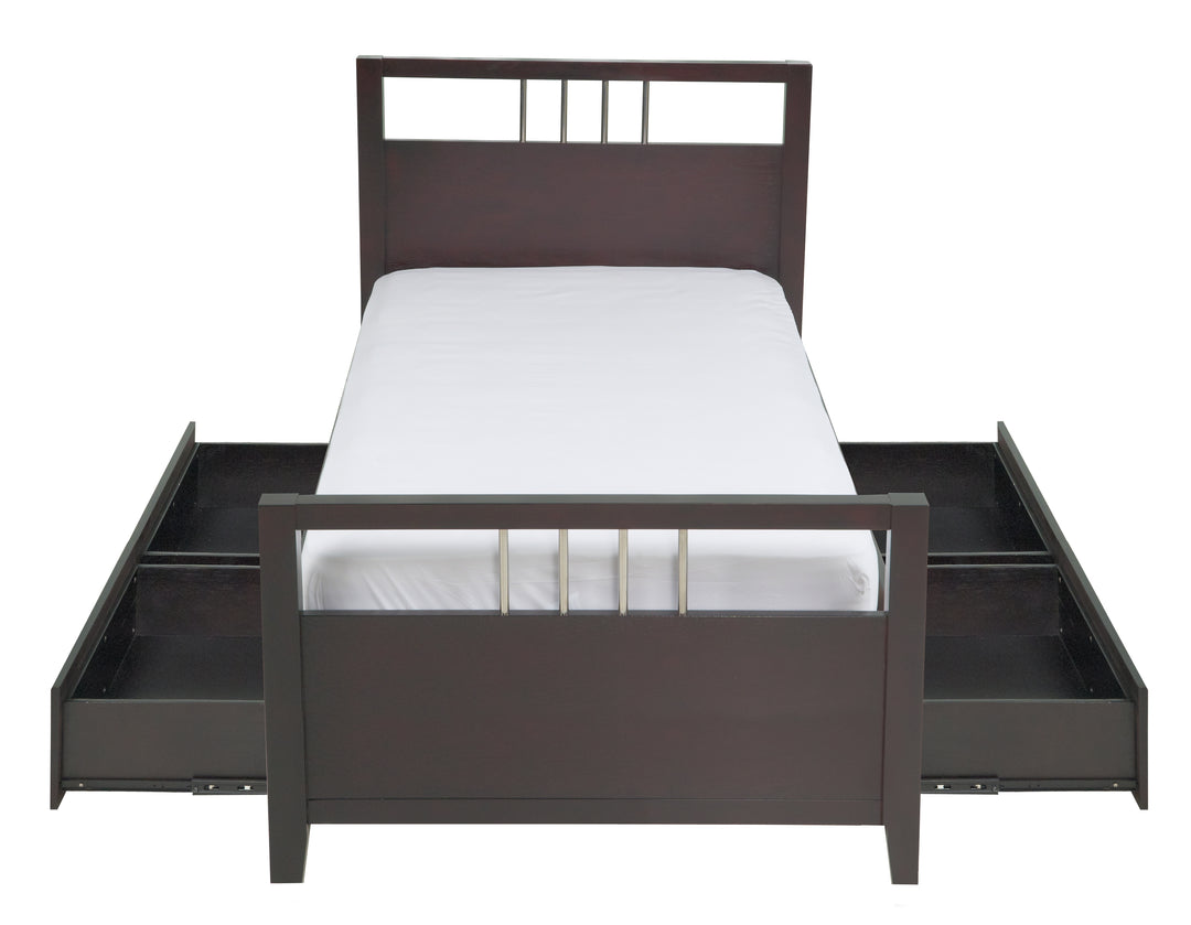 Modus Furniture Nv23S5 Nevis Platform Storage Bed In Espresso