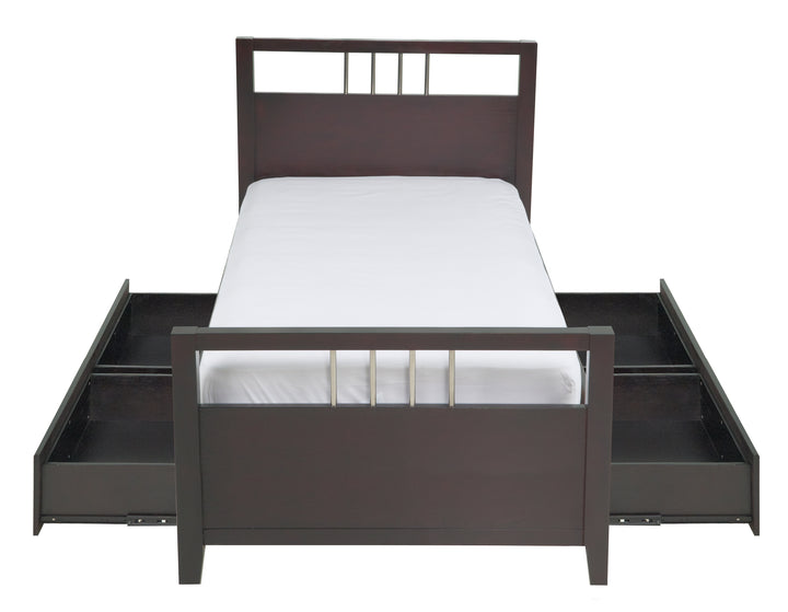 Modus Furniture Nv23S5 Nevis Platform Storage Bed In Espresso