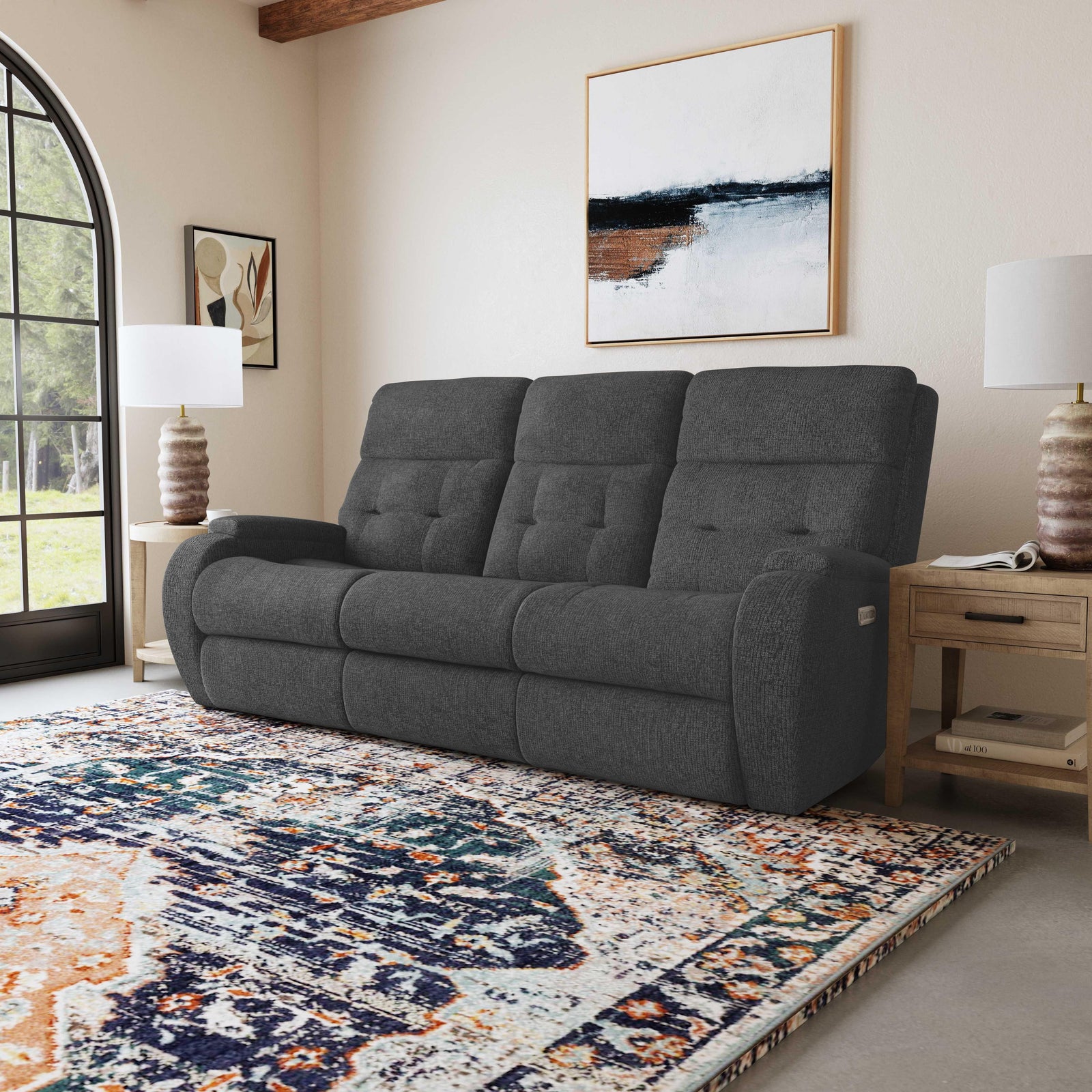 flexsteel-2906-62h-strait-power-reclining-sofa-with-power-headrests-gray