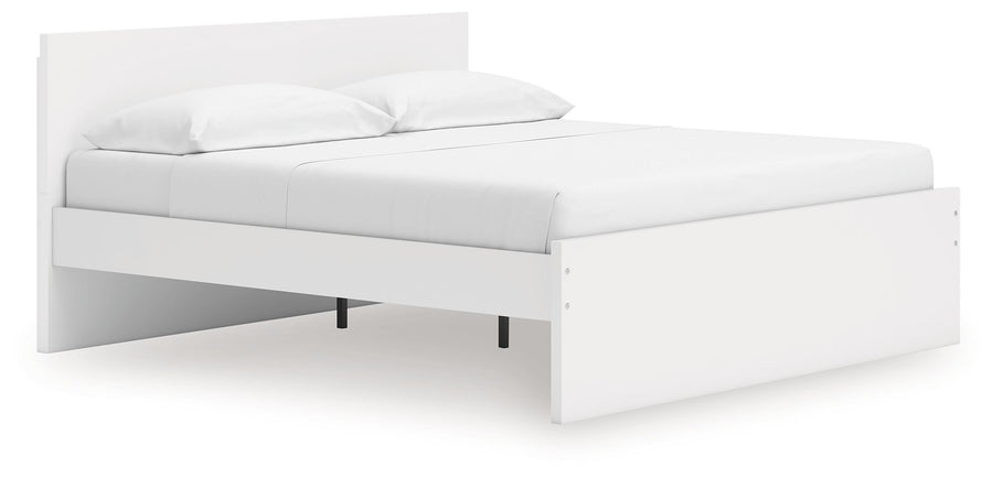 Onita - King Panel Platform Bed - White by Ashley Furniture product image
