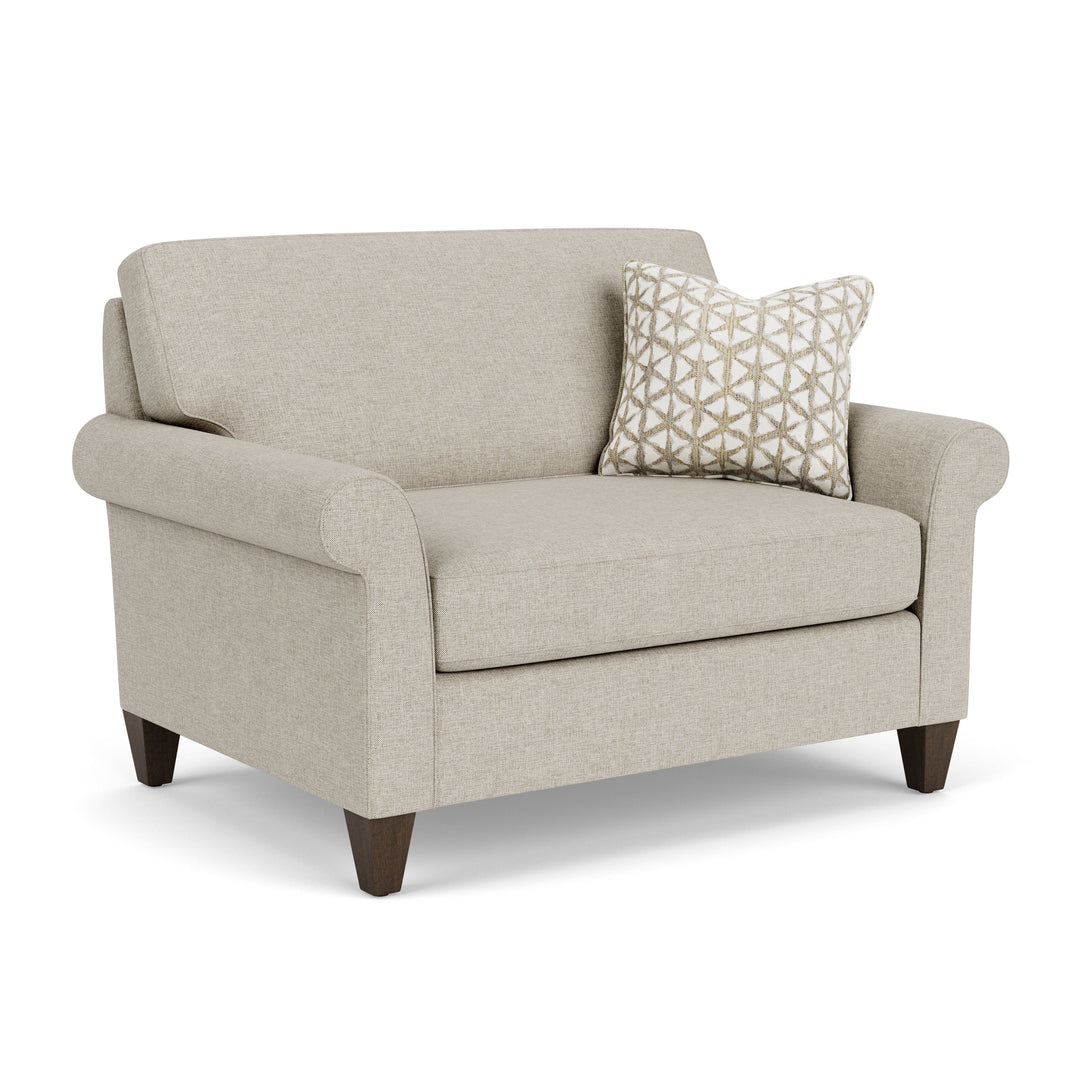 Westside Fabric Chair And a Half Light Gray