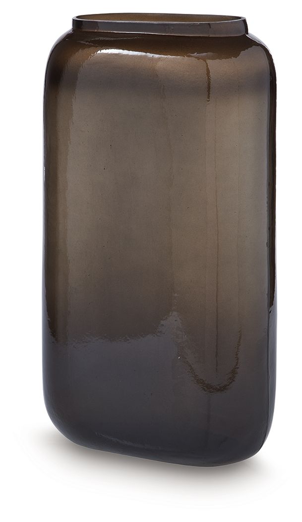 Sumner - Vase - 13.5" - Gray / Gold Finish by Ashley Furniture product image