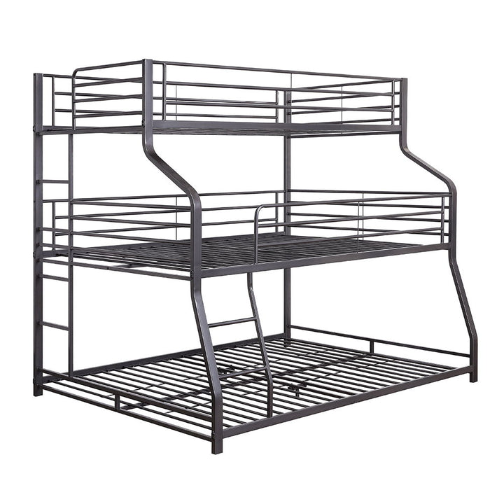 Caius II - Twin Over Full/Queen Bunk Bed - Gunmetal