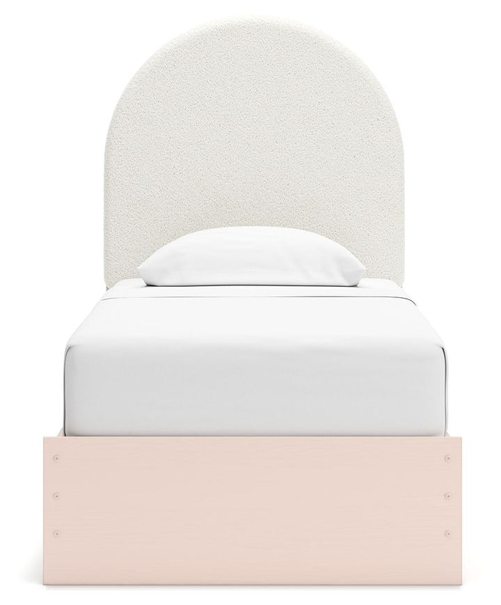 Wistenpine - Twin Upholstered Panel Bed With Side Storage - Blush by Ashley Furniture product image