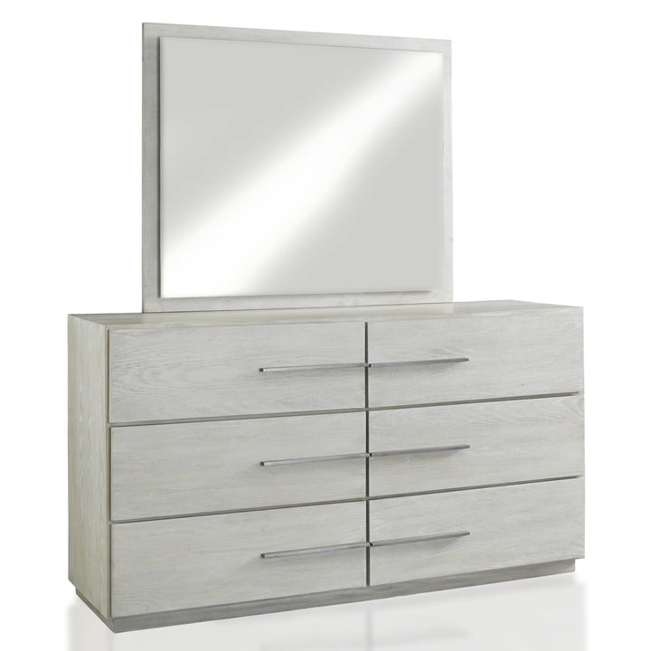 Modus Furniture Dez782A Destination Six Drawer Dresser In Cotton Grey 2024