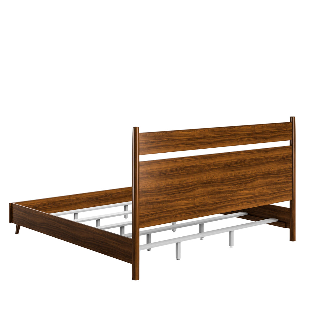Ludwig King Panel Bed Dark Brown