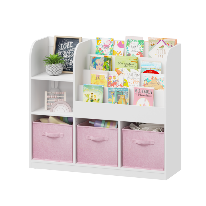 kids-bookcase-and-bookshelf-multifunctional-bookcase-white-pink
