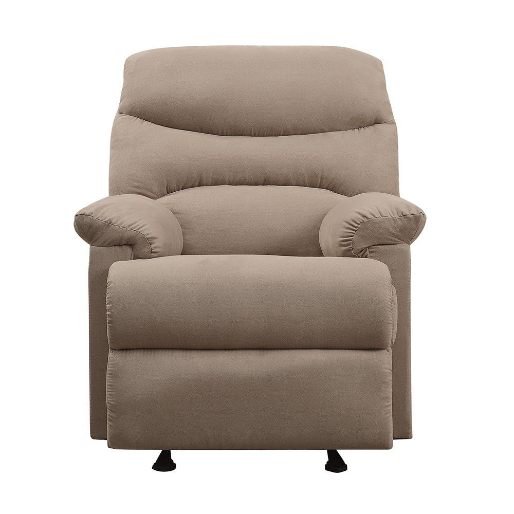 Arcadia - Motion Recliner - Light Brown Microfiber