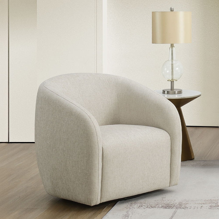 Etienne - Chair With Swivel - Beige Linen