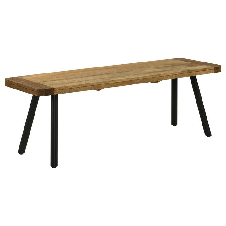 Coaster Furniture Maverick - Wood Dining Bench - Natural Mango And Black