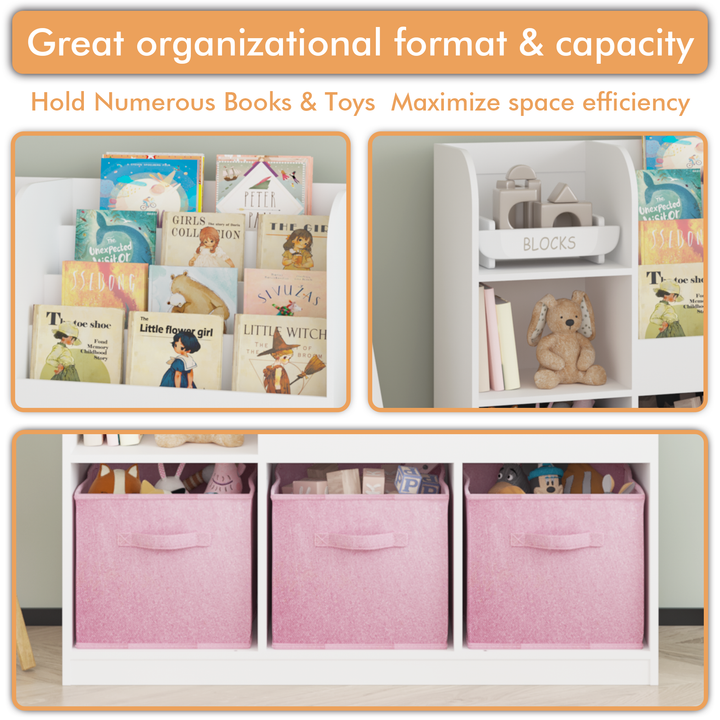 kids-bookcase-and-bookshelf-multifunctional-bookcase-white-pink