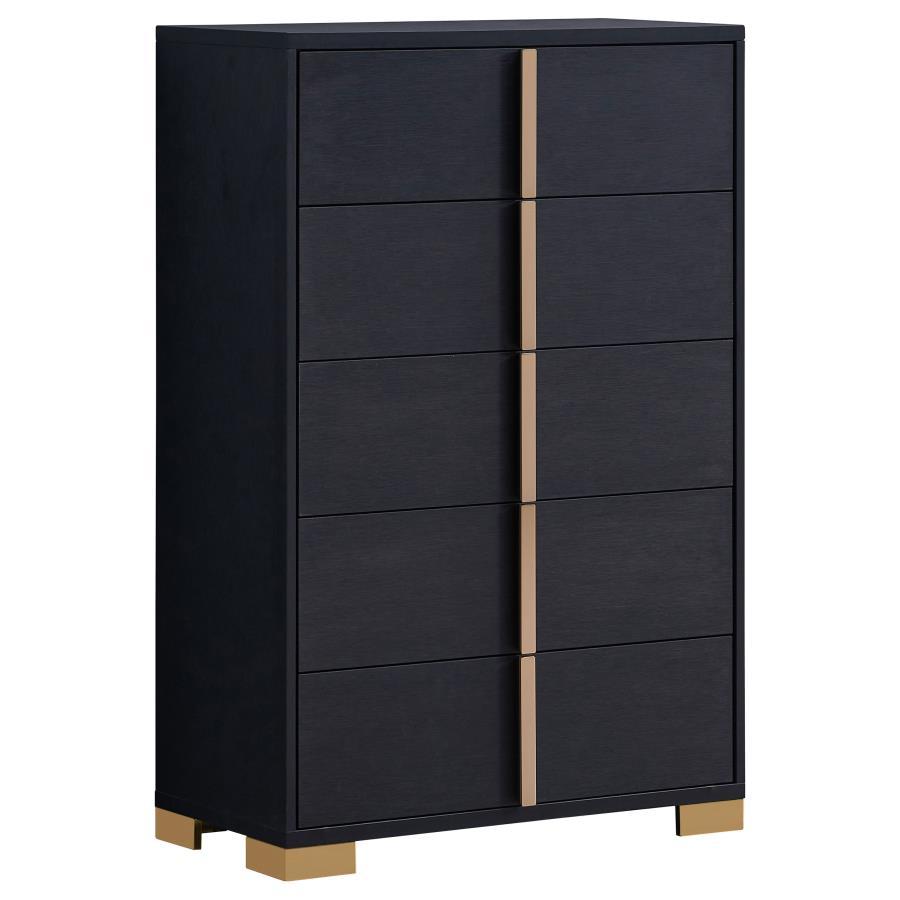 Coaster Furniture Marceline - 5-Drawer Bedroom Chest - Black