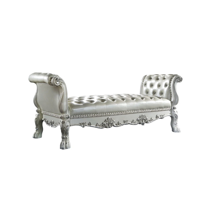 Dresden - Bench - Synthetic Leather & Bone White