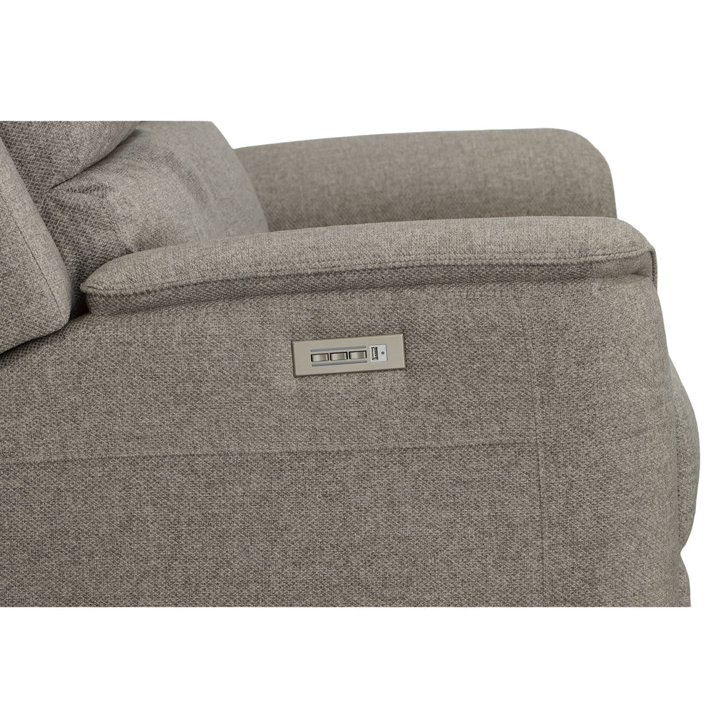 Henry Fabric Power Recliner with Power Headrest & Lumbar in Fog