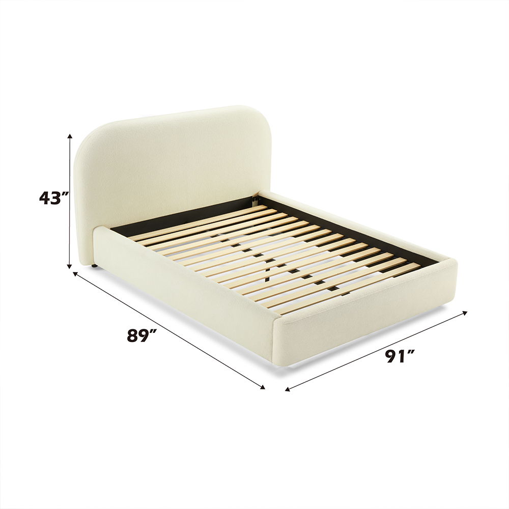 Arden - Eastern King Bed - Beige Fabric