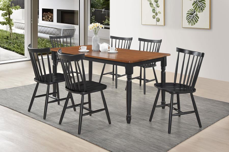 Hollyoak - Windsor Wood Dining Side Chair  - Black