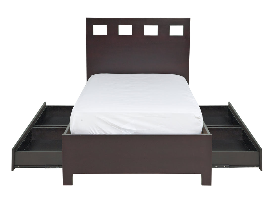 Modus Furniture Rv23D4 Riva Wood Storage Bed In Espresso