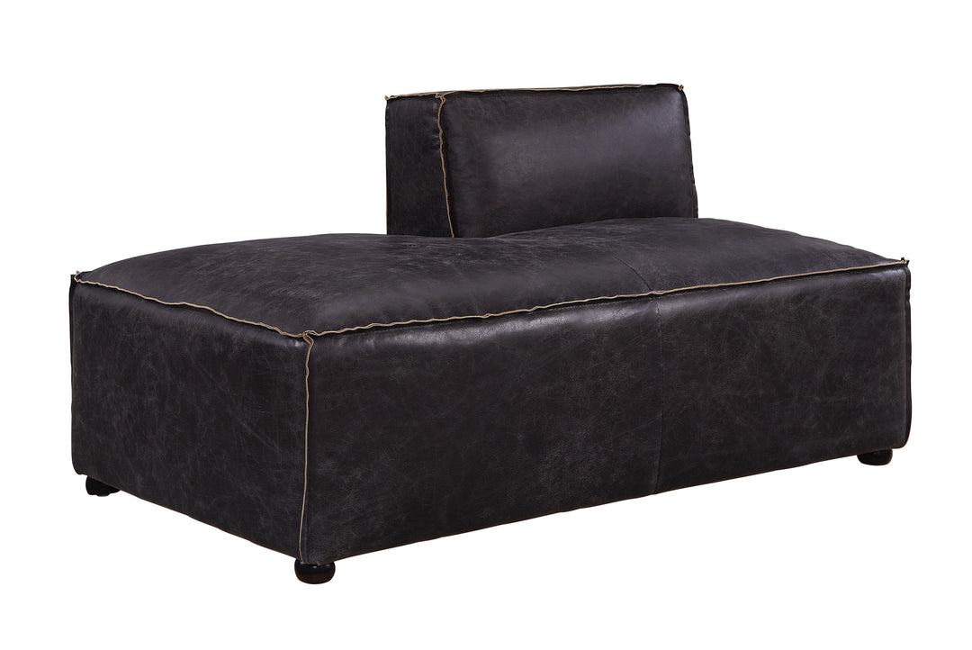 Birdie - Modular Chaise - Antique Slate Top Grain Leather
