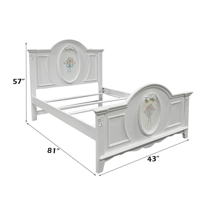 Flora - Twin Bed - White