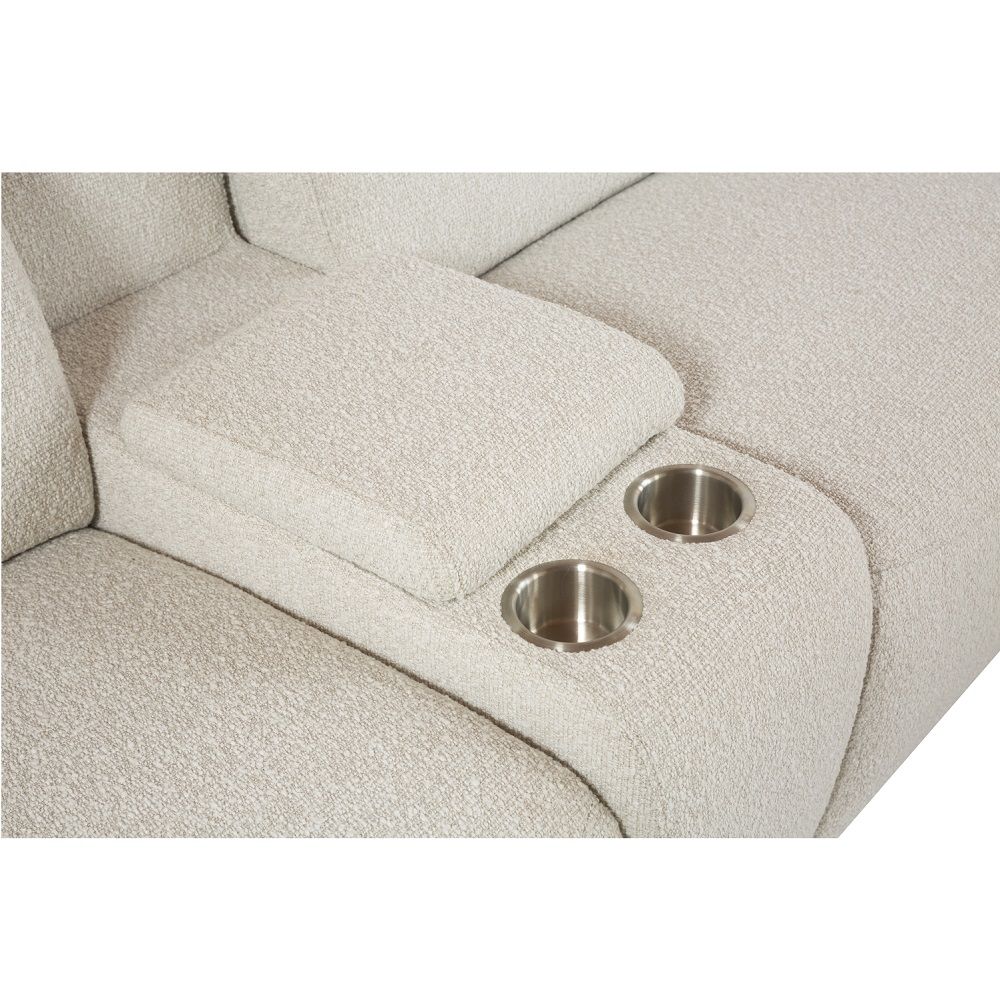 Dayana - Power Motion Sectional Sofa - Beige Boucle