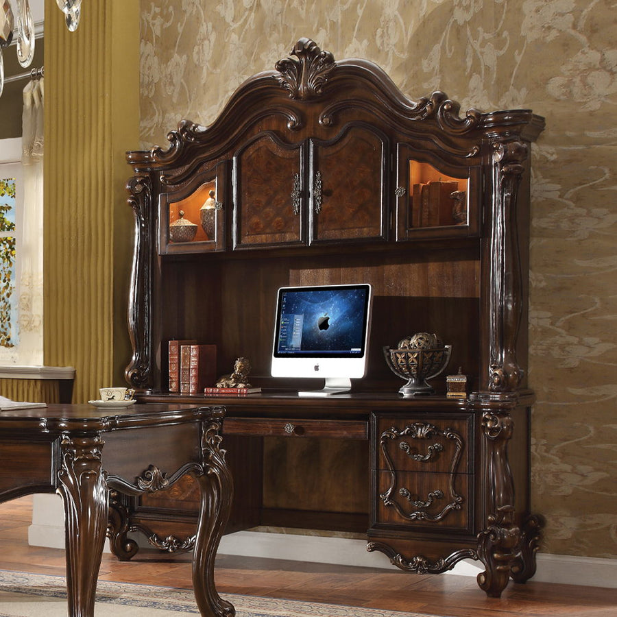 ACME Furniture Versailles Executive Computer Desk With Hutch Cherry Oak