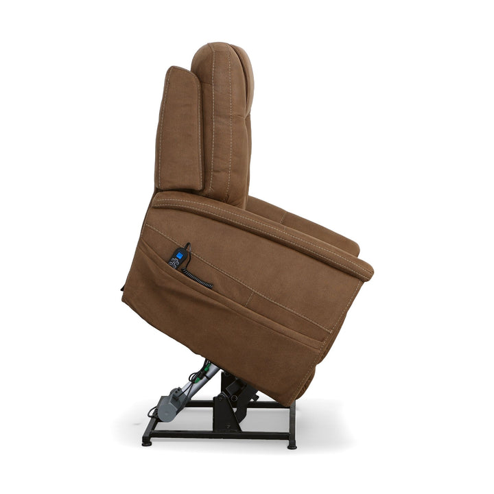 Shaw Fabric Power Lift Recliner with Power Headrest &amp; Lumbar in Russet