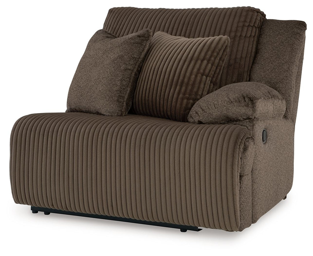 Top Tier - 3-Piece Reclining Sectional With Laf Press Back Chaise - Chocolate by Ashley Furniture product image