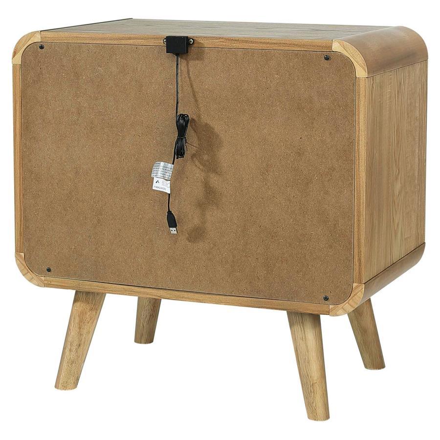 Robyn - 2-Drawer Nightstand Bedside Table - Light Ash