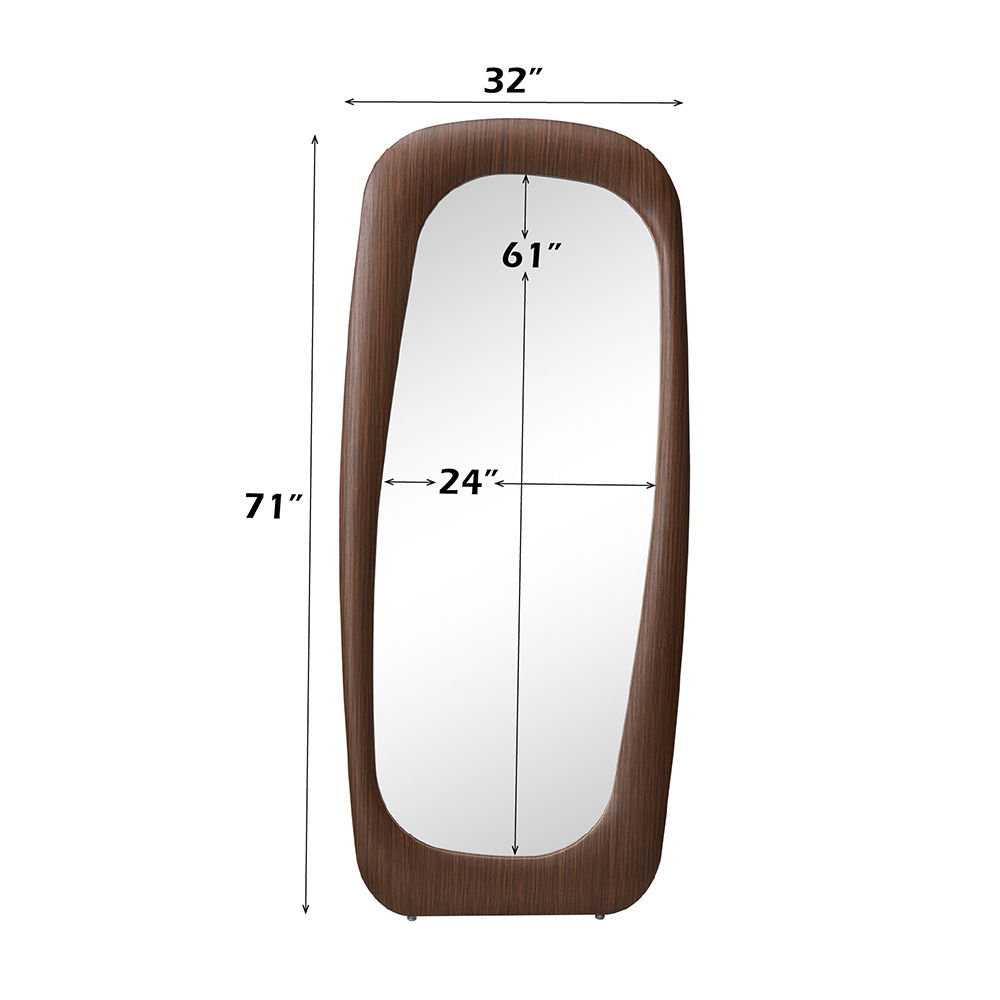 Dana - Floor Mirror - Walnut