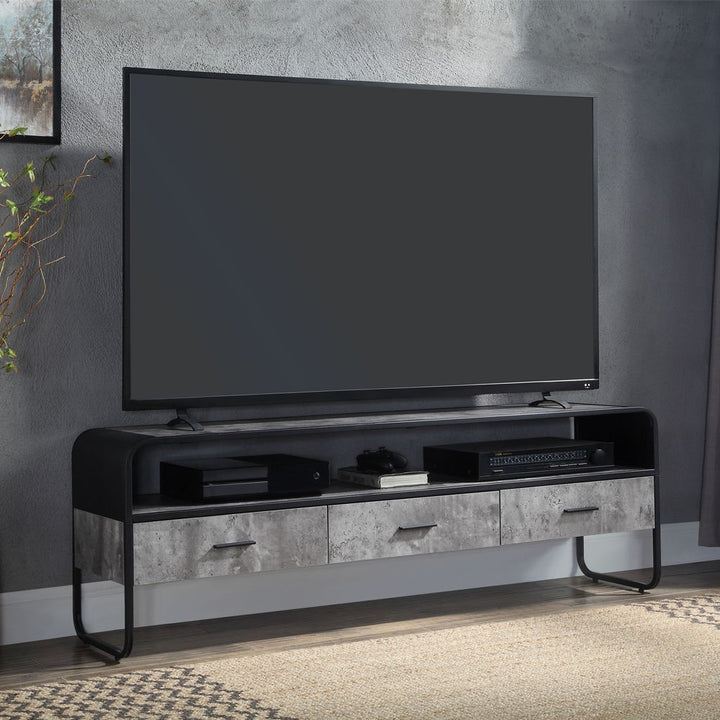 Raziela - 20" TV Stand - Concrete Gray & Black